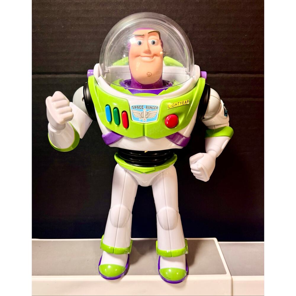 Disney Pixar Toy Story 4 Talking Buzz Lightyear Thinkway 12” lights & sounds